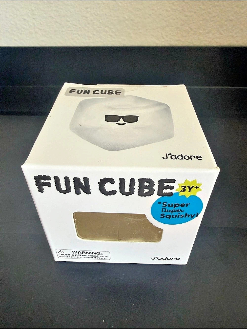 J'adore Fun Cube Squishy Toy - See Through / Translucent